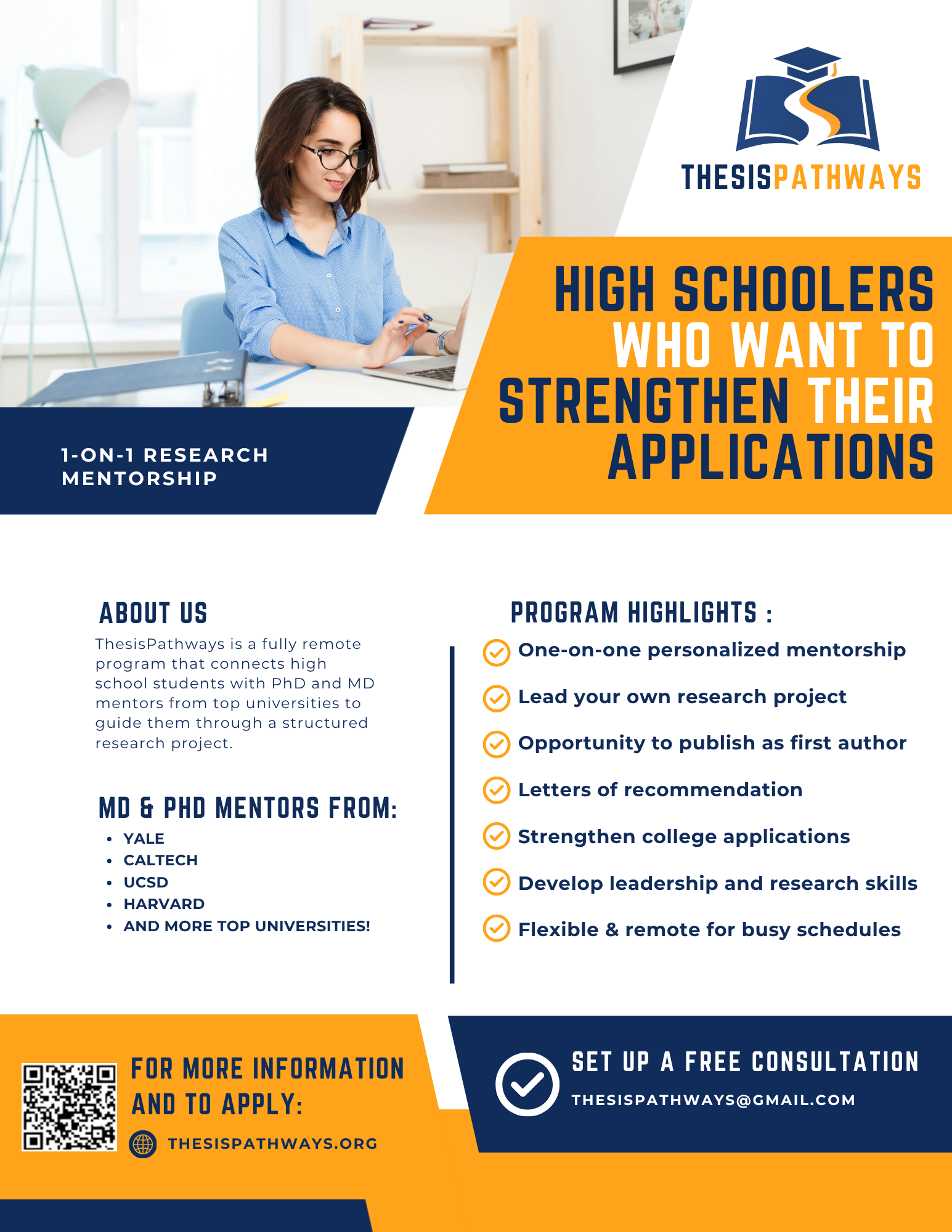 ThesisPathways Research Mentorship Flyer